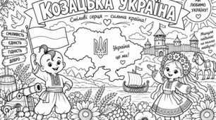 Колективна розмальовка-плакат «Козацька Україна»
