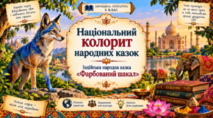 Національний колорит народних казок. Індійська народна казка «Фарбований шакал»