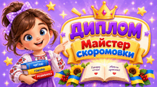 Диплом "Майстер скоромовки"