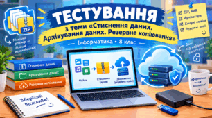 Стиснення даних. Архівування даних. Резервне копіювання.