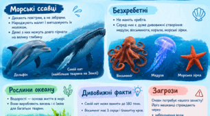 Інфографіка "Мешканці океану"