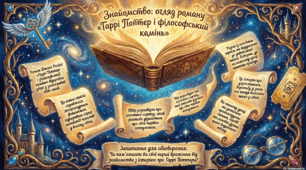Презентація до уроку позакласного читання із зарубіжної літератури за романом Дж. К. Ролінг "Гаррі Поттер і філософський камінь".