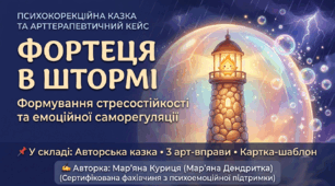 АРТ-ТЕРАПЕВТИЧНА КАЗКА «ФОРТЕЦЯ В ШТОРМІ»: РОЗВИТОК СТРЕСОСТІЙКОСТІ, ПОДОЛАННЯ СТРАХУ ВИБУХІВ ТА КРИКУ.