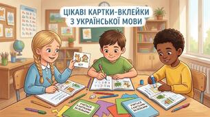 Дидактичні картки-вклейки з української мови для 2 класу (великий комплект тренажерів)