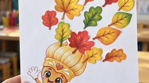 🍂 Осіння аплікація «Осінній пензлик» 🍁