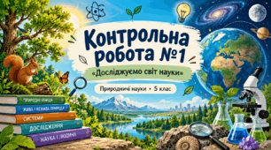 Контрольна робота №1 «Досліджуємо світ науки». 5 клас.