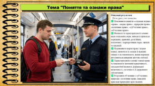 Поняття та ознаки права. Правознавство. 9 клас. НУШ (2026). До підручника Берендеєв С. та ін.
