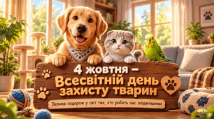 Виховна година  «4 жовтня — Всесвітній день захисту тварин» 🐰🦔🦉🐾🐶🐱