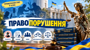 Правопорушення  ПРАВОЗНАВСТВО 9 клас