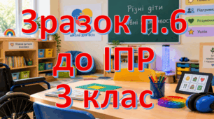 Зразок пункту 6 до ІПР для дитини ООП 3 класу (основні предмети модифікація)