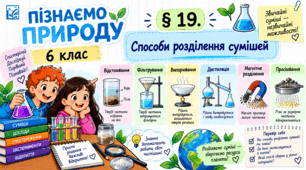 Способи розділення сумішей. Презентація, інфографіка, робочий аркуш