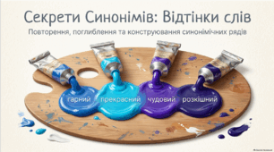 Синоніми (повторення і поглиблення). Синонімічний ряд.