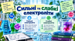 Сильні та слабкі електроліти  ХІМІЯ. 9 клас