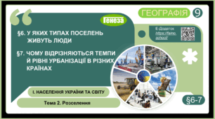 9 кл. НУШ. Розселення населення (п. 6-7)