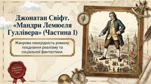9 клас НУШ. Джонатан Свіфт. «Мандри Лемюеля Гуллівера» (1 частина). Жанрова своєрідність роману (поєднання реалістичних елементів і соціальної фантастики).