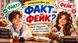 Гра "Факт чи фейк?" до Дня української писемності та мови 27 жовтня для учнів 5-12 класів