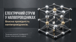 Електричний струм у напівпровідниках. Власна провідність напівпровідників.