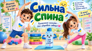 Презентація «Сильна спина» (4 клас. Фізична культура / НУШ)