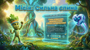 Презентація-квест «Місія: Сильна спина» (4 клас. Фізична культура / НУШ)