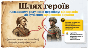 "Козацькому роду нема переводу: від козаків до сучасних захисників України." Презентація до Дня захисників і захисниць України.