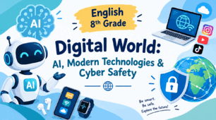 ГОТОВИЙ УРОК АНГЛІЙСЬКОЇ «DIGITAL WORLD: AI, MODERN TECHNOLOGIES & CYBER SAFETY» (8 КЛАС)