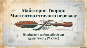 Стислий усний переказ розповідного тексту художнього стилю про виконання певних дій