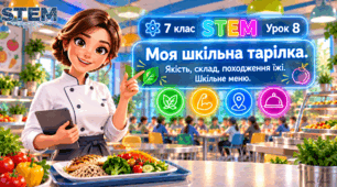 7 клас STEM Урок 8 Моя шкільна тарілка. Якість, склад, походження їжі. Шкільне меню