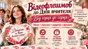 Сценарій для привітання з Днем вчителя: пісня + сценарій + сердечка з фразами