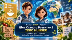 7 клас STEM Урок 9 Ціль Сталого Розвитку ZERO HUNGER. Країни, в яких є голодні. Світові стратегії подолання голоду.