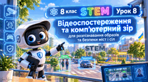 8 клас STEM Урок 8 Відеоспостереження та комп’ютерний зір для розпізнавання образів та безпеки міст і сіл