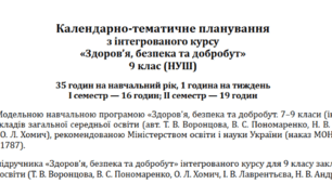 КТП ЗБД 9 клас (1 година, Воронцова Т.)