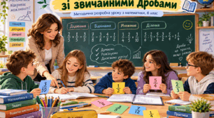Урок з математики «Арифметичні дії зі звичайними дробами» (6 клас)