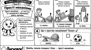 «ЯК ЦЕ ПРАЦЮЄ? ФІЗИКА З ФОТОНЧИКОМ». Авторська серія модифікованих навчальних коміксів з фізики для учнів 7 класу з ООП. Тема 23 «Прості механізми»