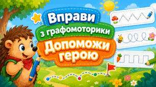 Вправи з графомоторики "Допоможи герою"