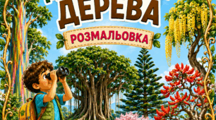 Дитяча розмальовка «Дивовижні дерева» — пізнаємо світ рослин