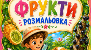 Дитяча розмальовка «Дивовижні фрукти» — пізнаємо незвичайні плоди світу