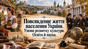 Повсякденне життя населення України.Умови розвитку культури. Освіта й наука.