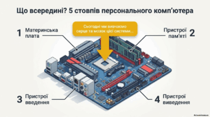 Сучасний персональний комп’ютер, його основні складові. Процесор. 8 клас