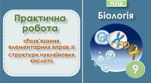 Практична робота №1 "Розв'язування елементарних вправ зі структури нуклеїнових кислот                                                                                                 ». Біологія 9 клас НУШ