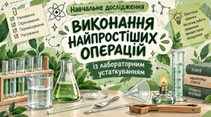 Навчальне дослідження “Виконання найпростіших операцій із лабораторним устаткуванням”