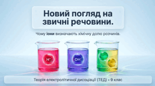 Поняття про кислоти, солі та основи з позиції теорії електролітичної дисоціації.