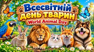 ВСЕСВІТНІЙ ДЕНЬ ТВАРИН. ПРЕЗЕНТАЦІЯ+КОНСПЕКТ+ОФОРМЛЕННЯ+РОЗМАЛЬОВКИ