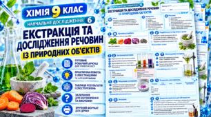 Навчальне дослідження № 6 «Екстракція» - 9 клас НУШ (робочій аркуш)