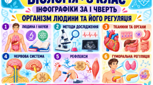 Добірка інфографік з біології для 8 класу: матеріали І чверті