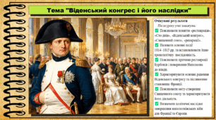 Віденський конгрес і його наслідки. Всесвітня історія. 9 клас. НУШ (2026). До підручника Щупак І. та ін.