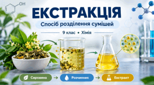 Екстракція. Спосіб розділення сумішей — презентація з хімії 9 клас НУШ