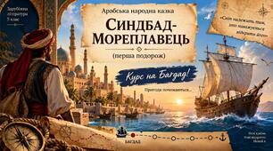 Арабська народна казка «Синдбад-Мореплавець». Перша подорож. Інтерактивна презентація до уроку зарубіжної літератури, 5 клас