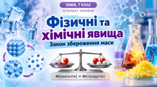 Фізичні та хімічні явища. Закон збереження маси. Хімія, 7 клас. Інтелектр України