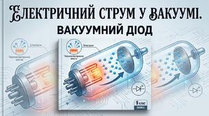 ЕЛЕКТРИЧНИЙ СТРУМ У ВАКУУМІ. Вакуумний діод (9 клас НУШ)