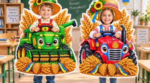 🌾 Фотобутафорія «Комбайнер і тракторист» до Дня хліба 🚜